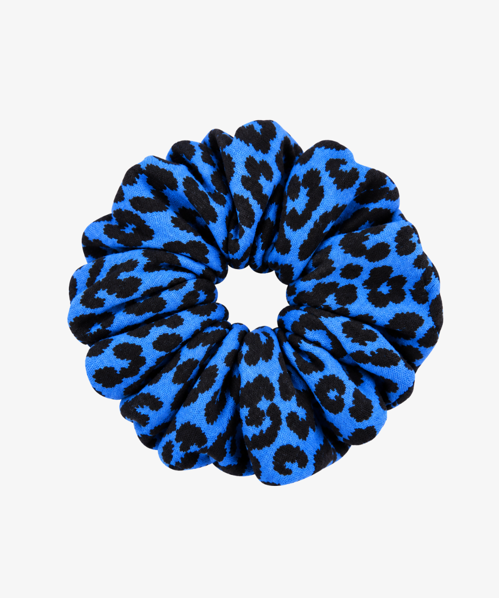 Blue Mix Leo - Scrunchie mit Leomuster