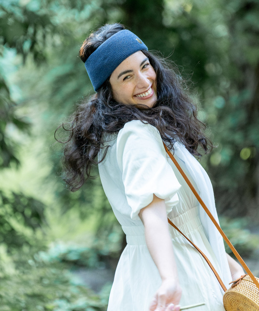 AMANDA - Stirnband aus Merino- & Baumwolle | Jeans