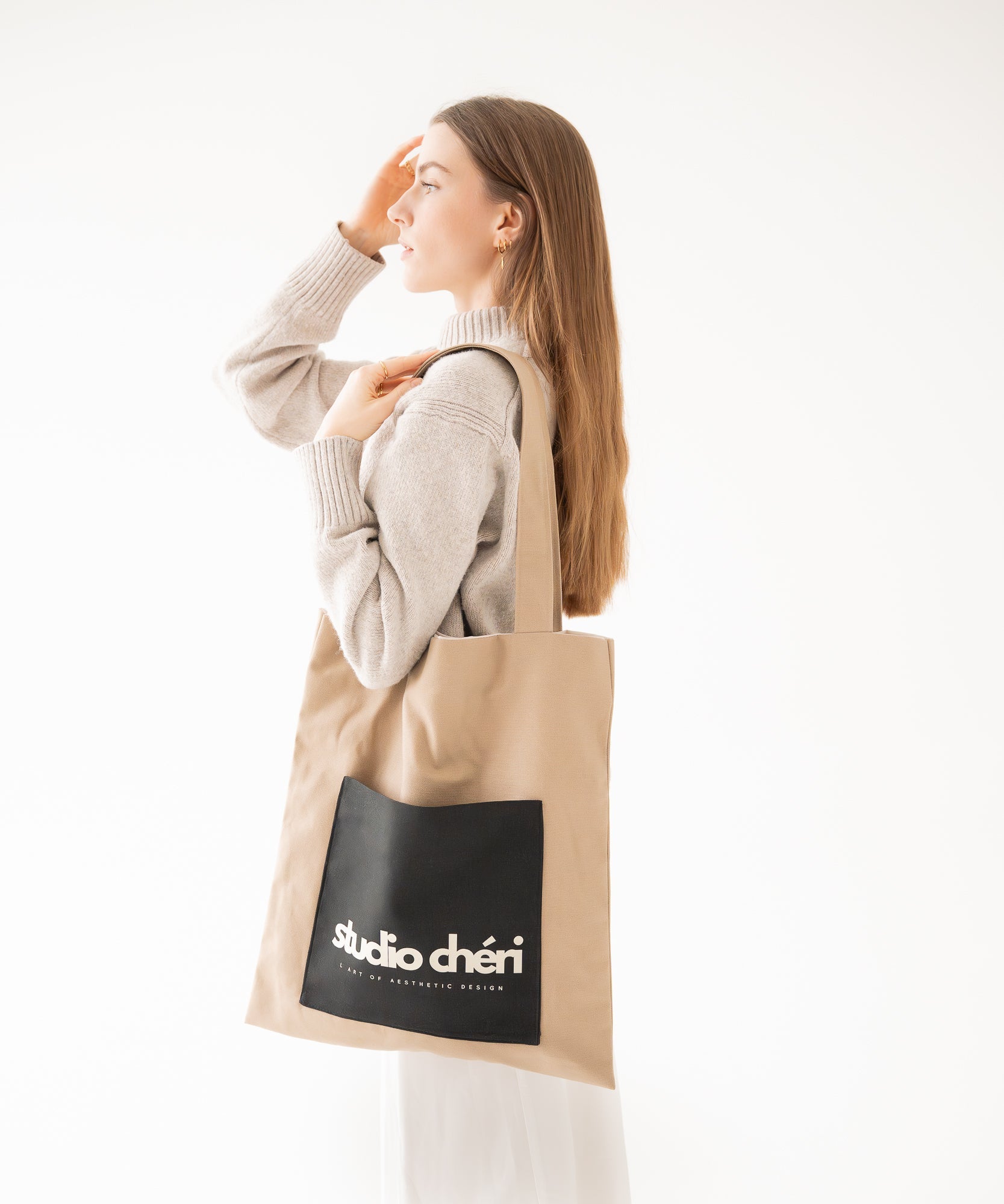 ADRIANA - Mini Tote Bag | Beige - Beige - Studio Chéri