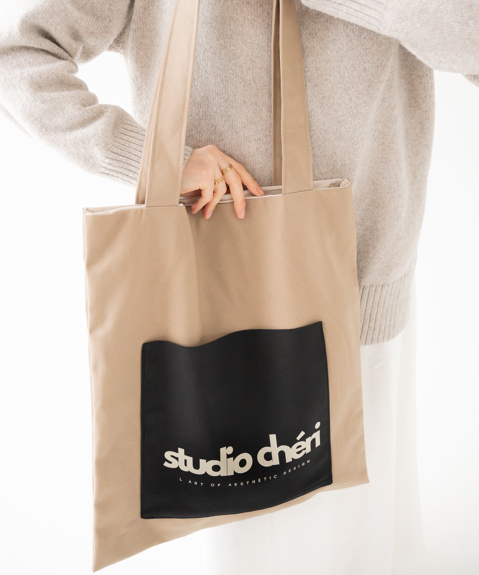 ADRIANA - Mini Tote Bag | Beige - Beige - Studio Chéri