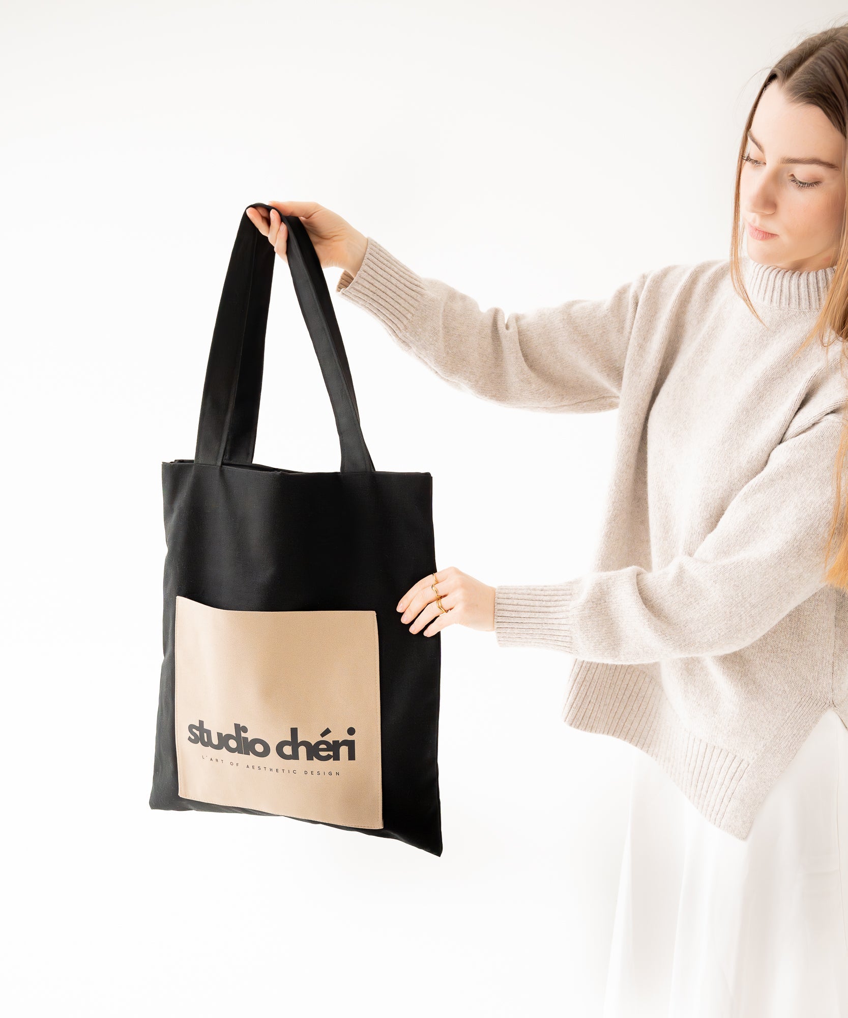 ADRIANA - Mini Tote Bag | Black - Schwarz - Studio Chéri