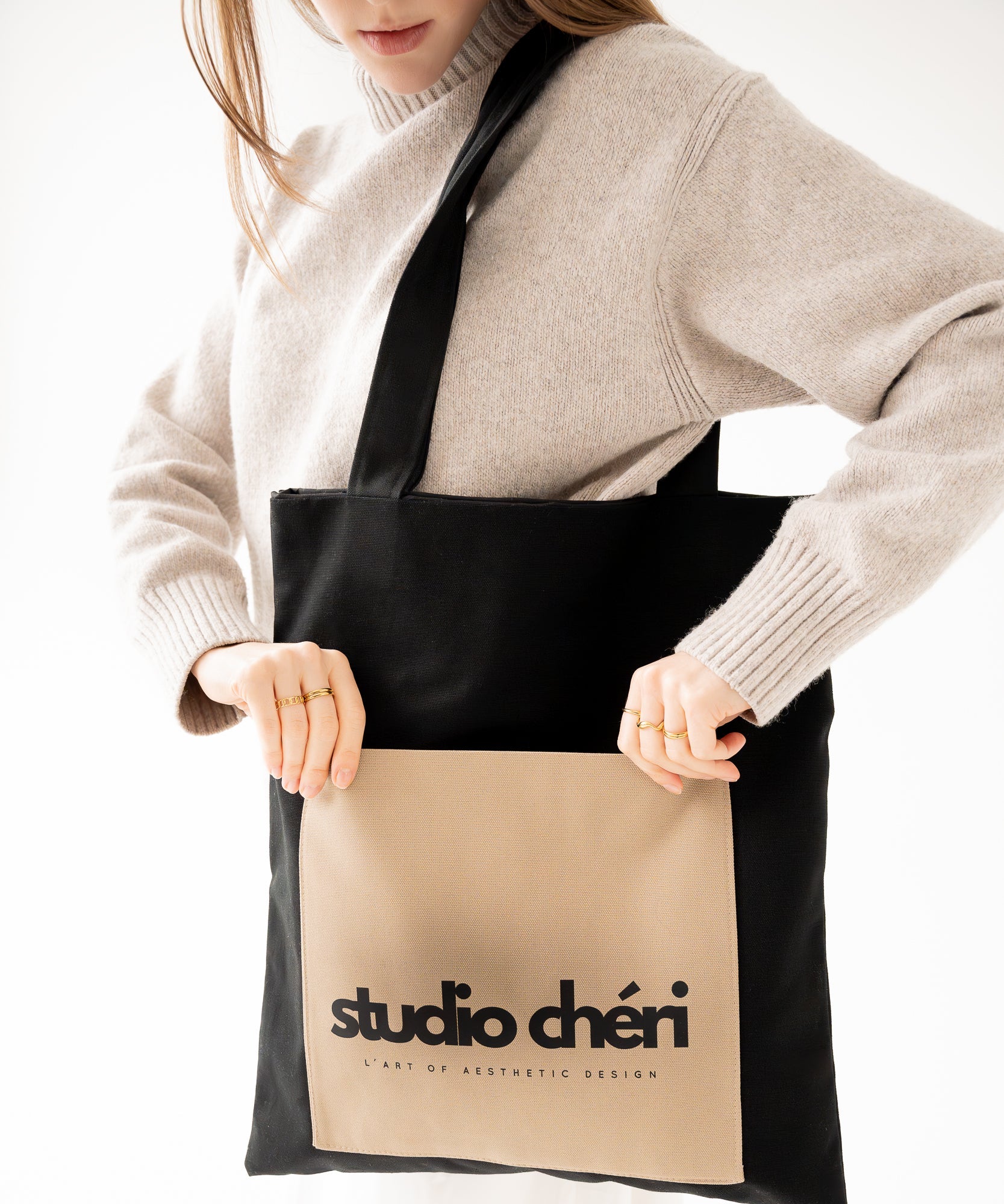 ADRIANA - Mini Tote Bag | Black - Schwarz - Studio Chéri