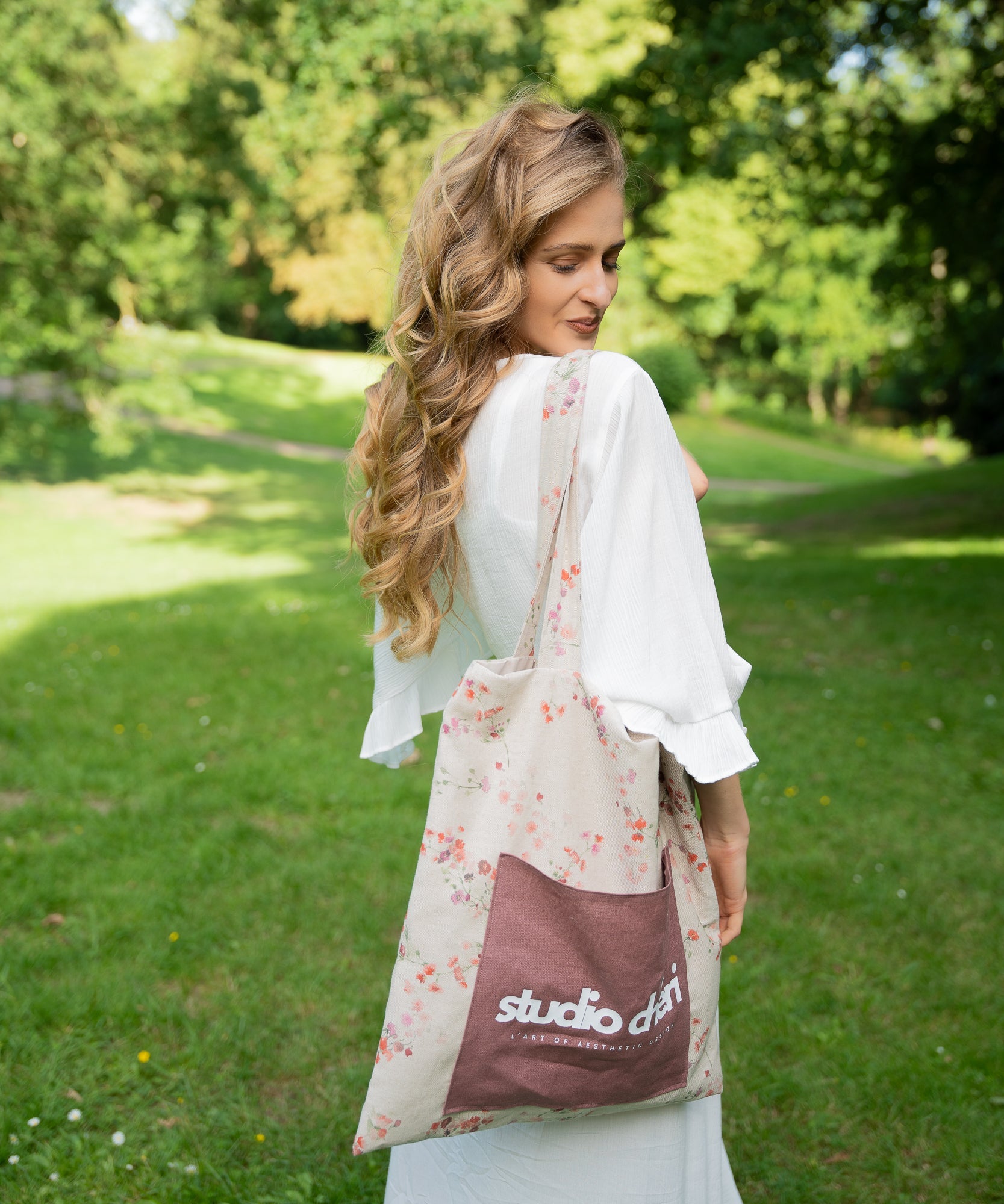 ADRIANA - Mini Tote Bag | Bohemian Summer - Rosa/Pink/Weiß - Studio Chéri