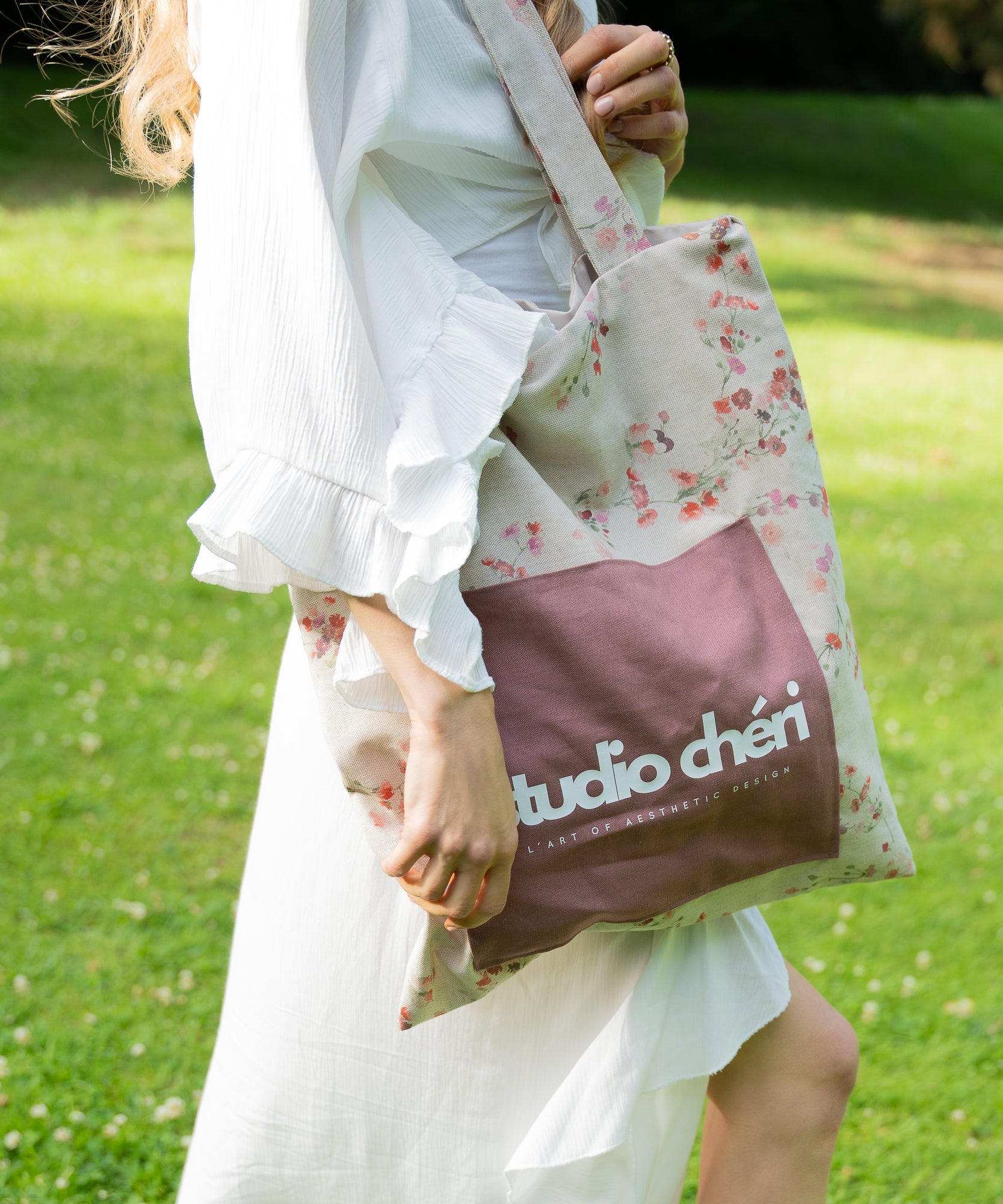 ADRIANA - Mini Tote Bag | Bohemian Summer - Rosa/Pink/Weiß - Studio Chéri