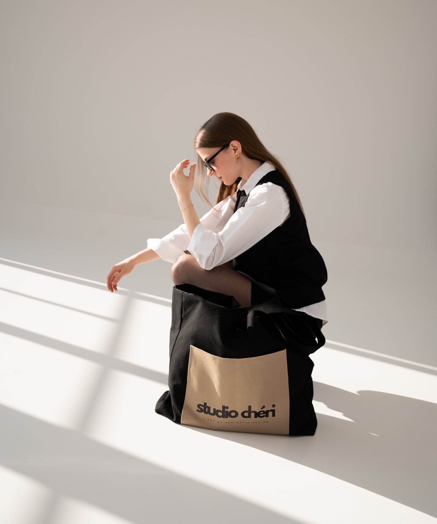 ADRIANA - XXL Tote Bag | Black - Schwarz - Studio Chéri