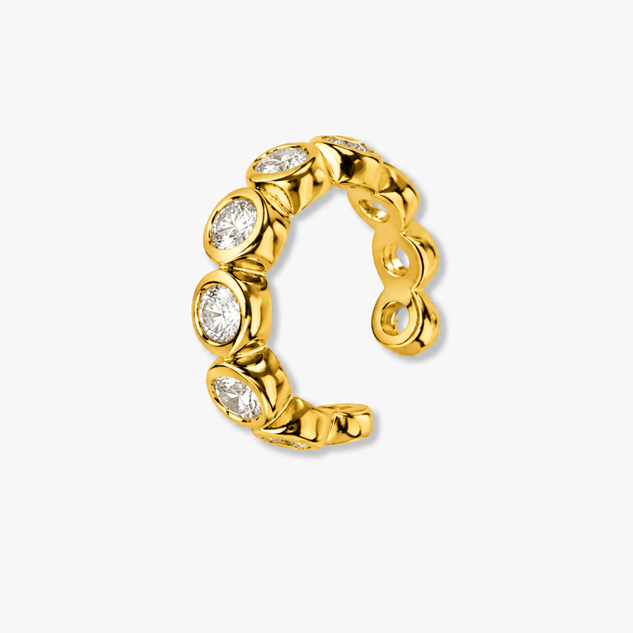 Alice - 18K Gold-Earcuff mit Schmuckstein - Gold - Studio Chéri