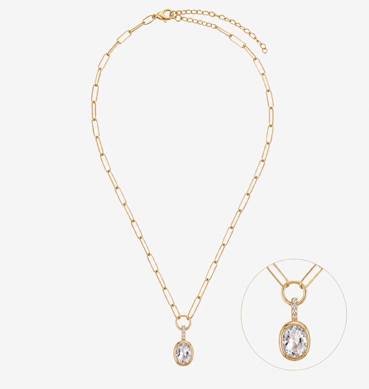 Alice - 18K Goldkette mit Schmuckstein - Gold - Studio Chéri