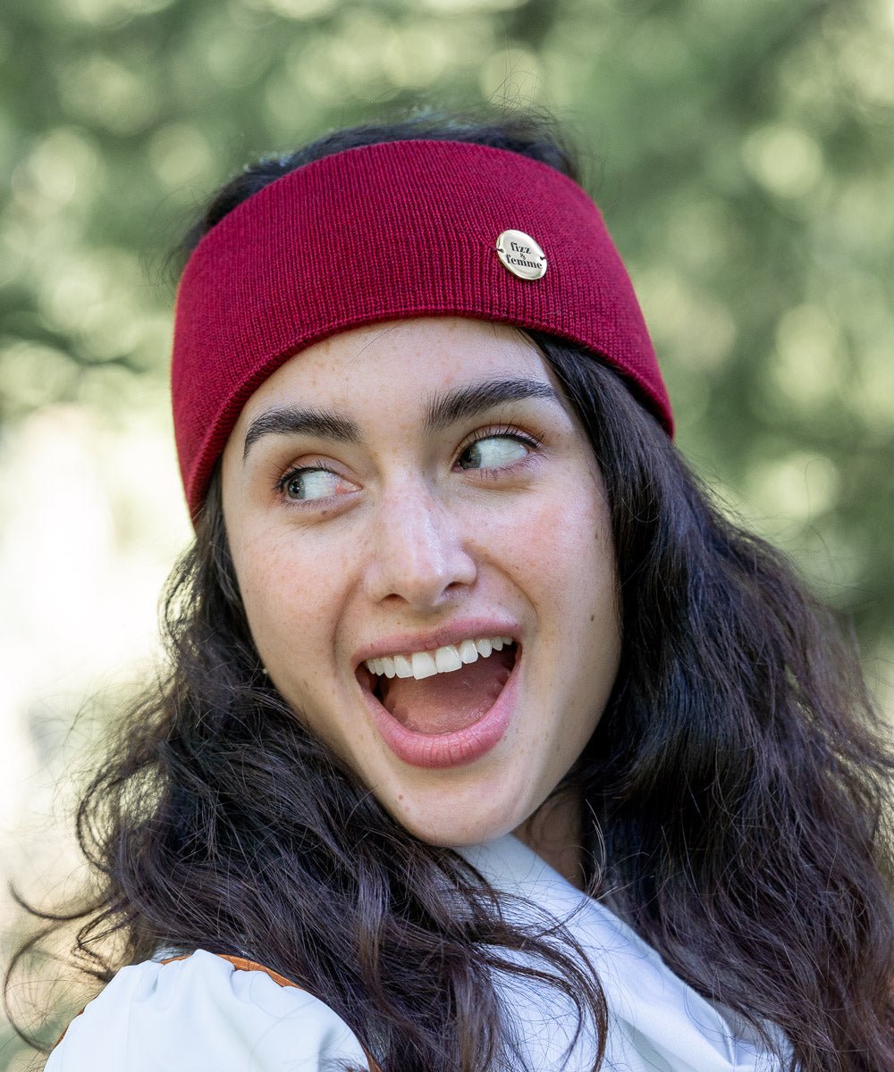 AMANDA - Doppellagiges Stirnband | Cherry - Rot - Fizz & Femme