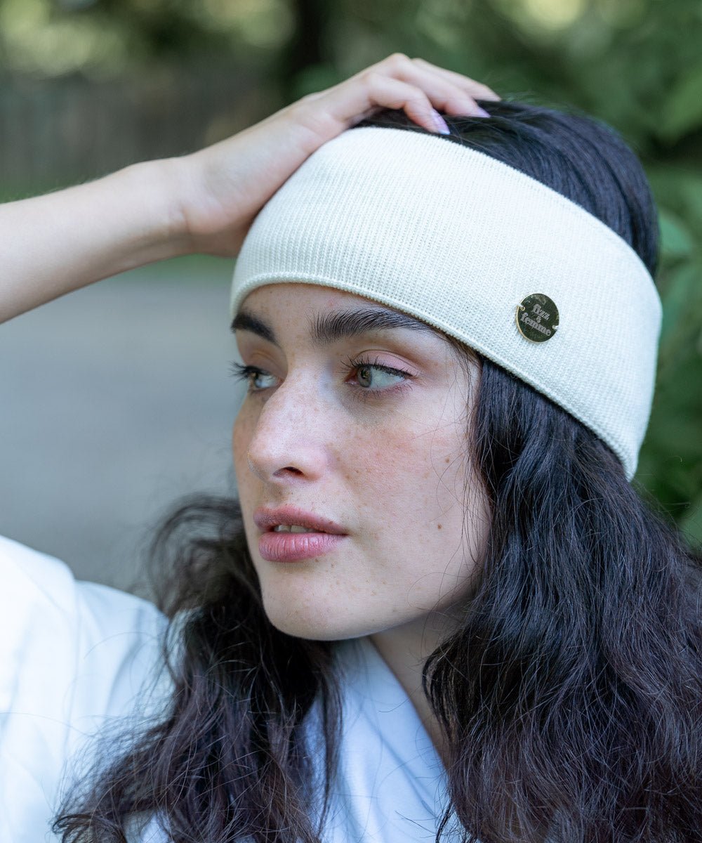 AMANDA - Doppellagiges Stirnband | Creme - Beige - Fizz & Femme