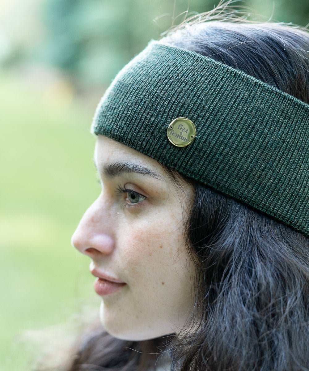 AMANDA - Doppellagiges Stirnband | Olive - Grün - Fizz & Femme