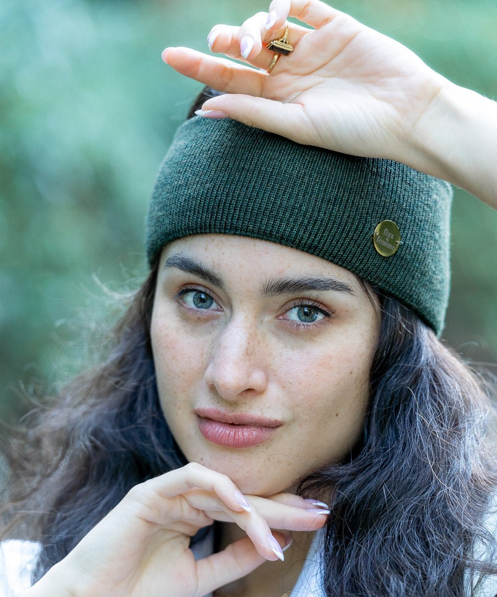 AMANDA - Doppellagiges Stirnband | Olive - Grün - Fizz & Femme
