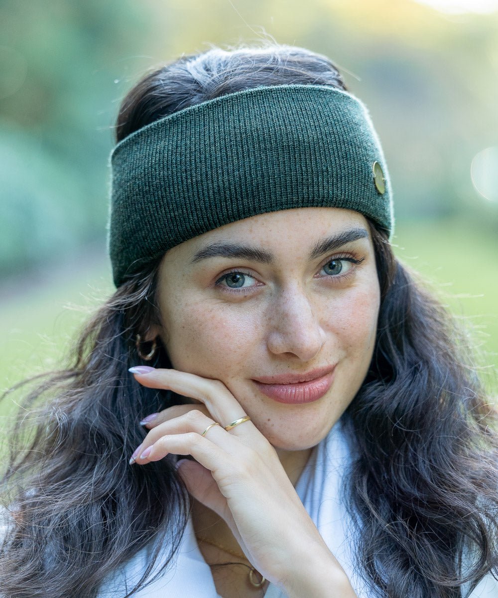 AMANDA - Doppellagiges Stirnband | Olive - Grün - Fizz & Femme