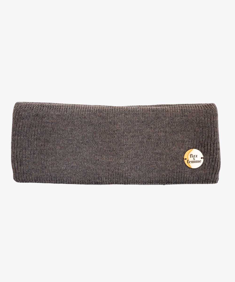 AMANDA - Doppellagiges Stirnband | Taupe - Grau - Fizz & Femme