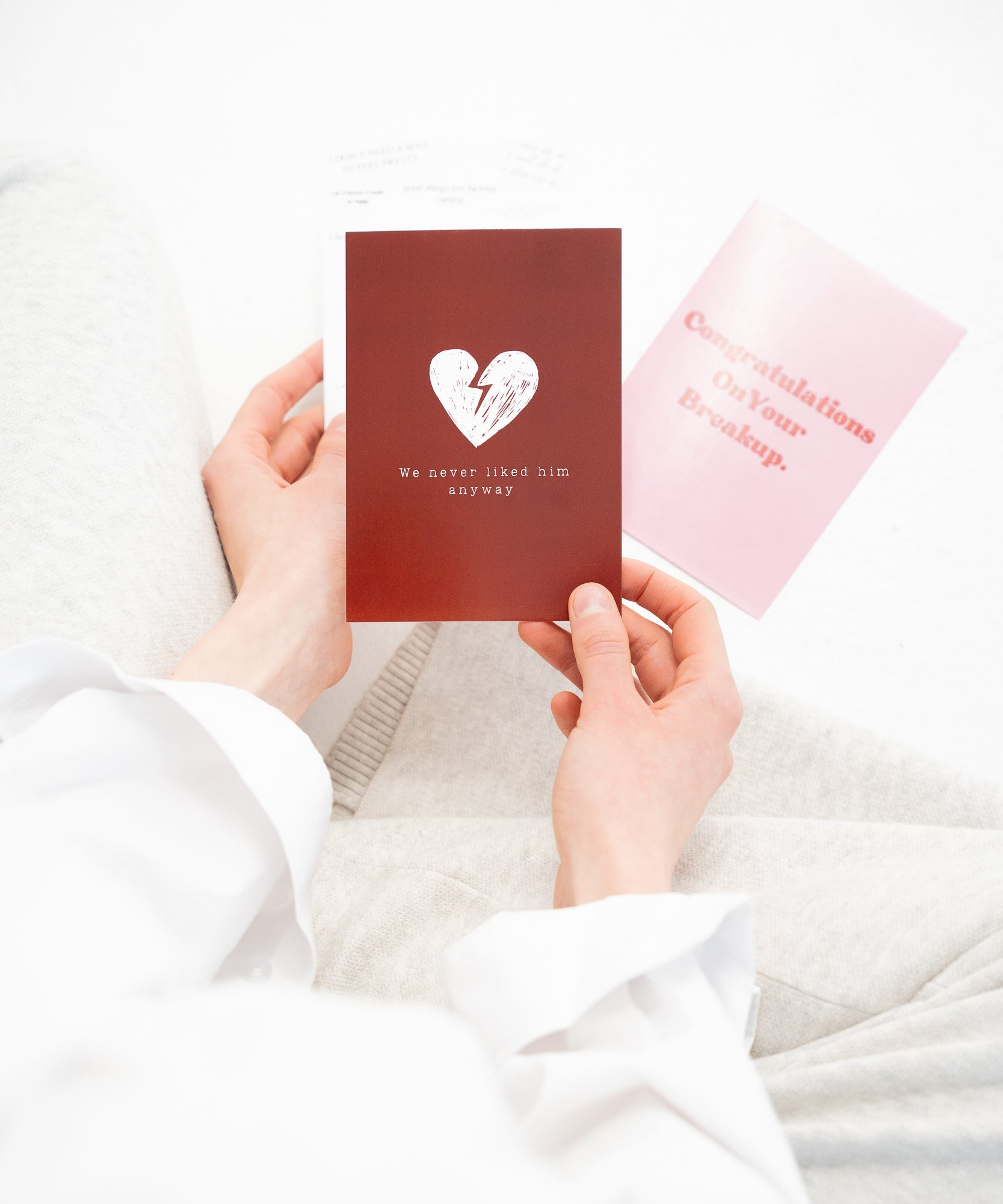 ANTI - VALENTINE | 3er Postkarten - Set - Rot/Rosa/Weiß - Studio Chéri