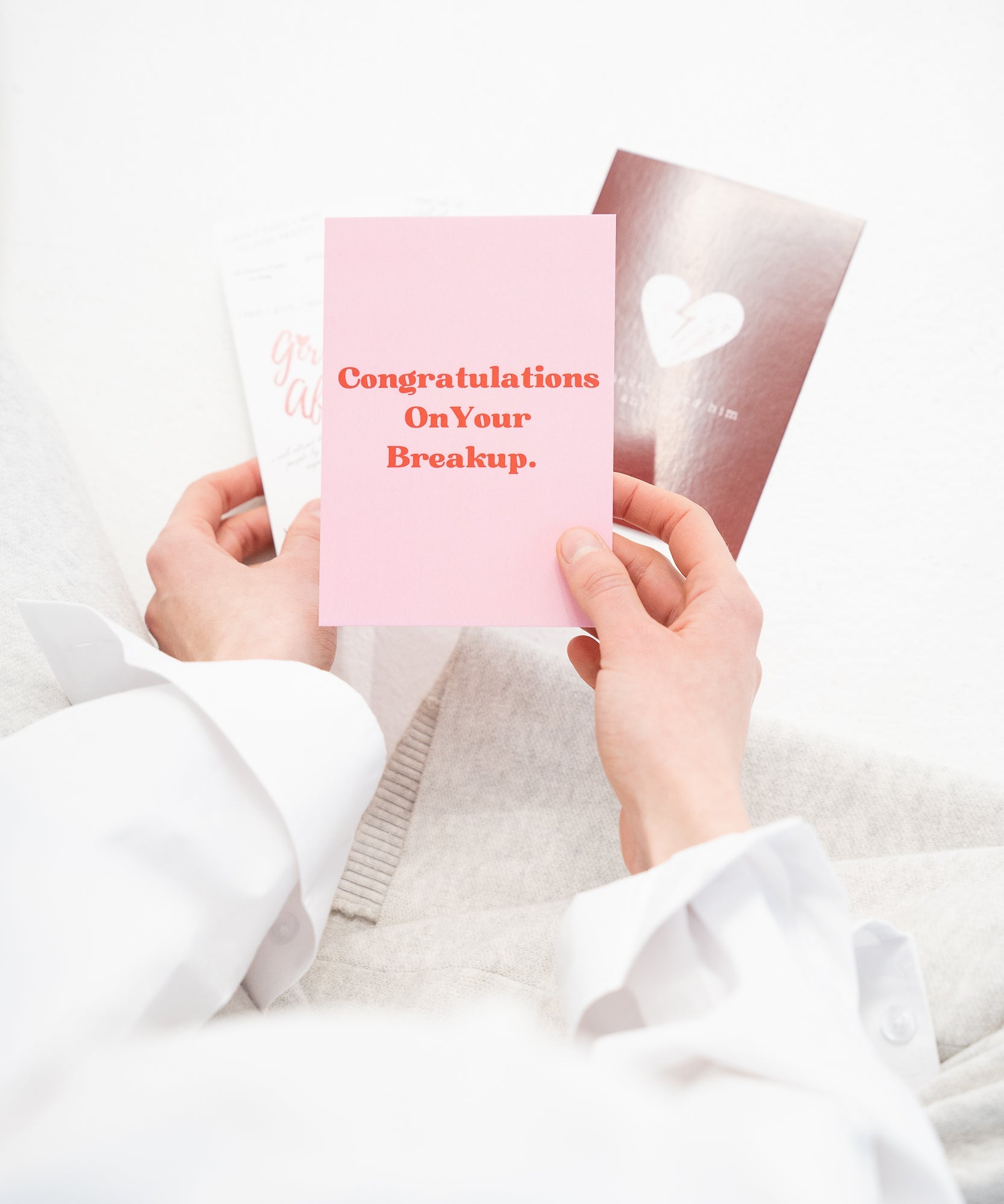 ANTI - VALENTINE | 3er Postkarten - Set - Rot/Rosa/Weiß - Studio Chéri