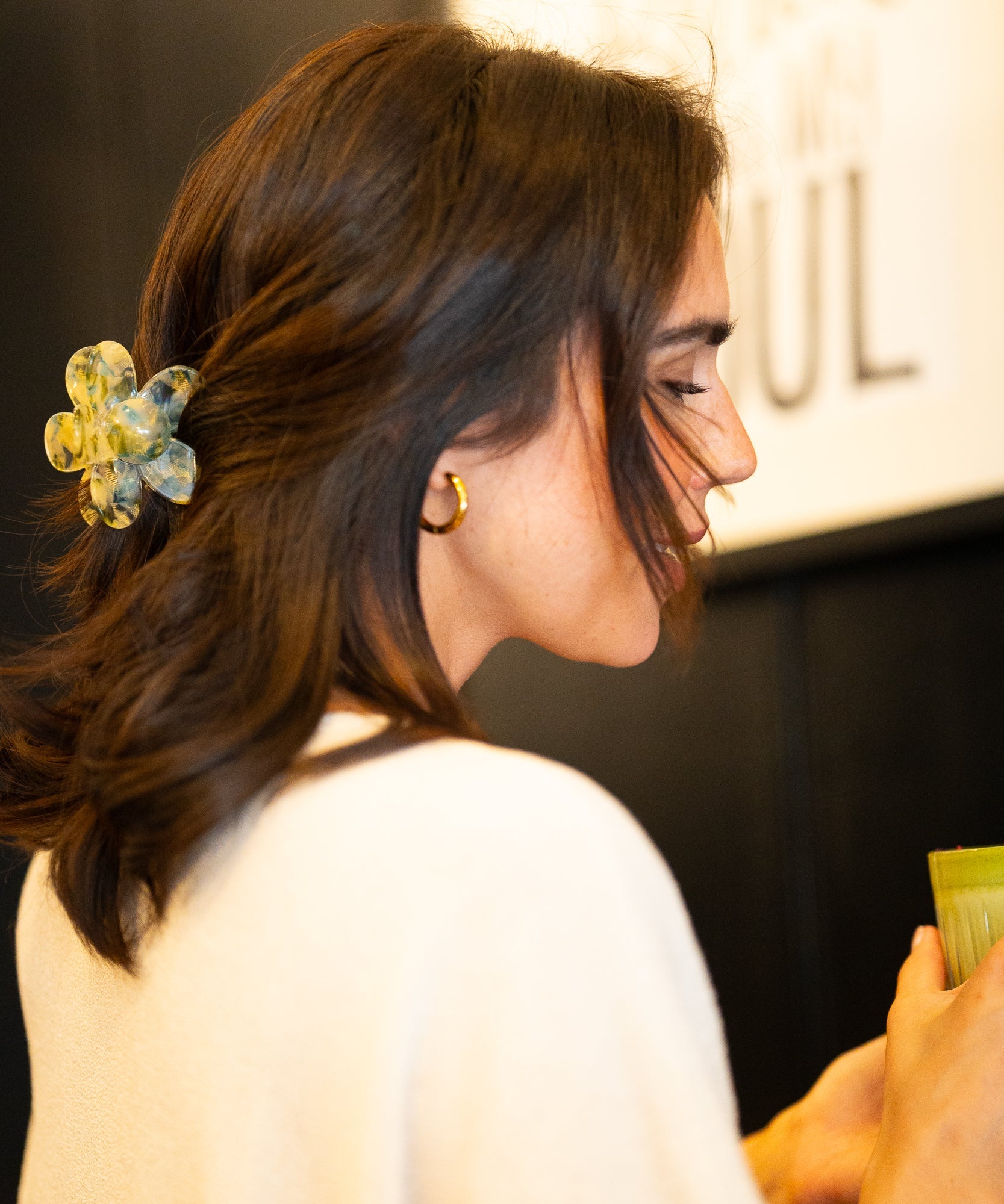 AVA Flower - Haarklammer | Gold Matcha - Grün - Studio Chéri