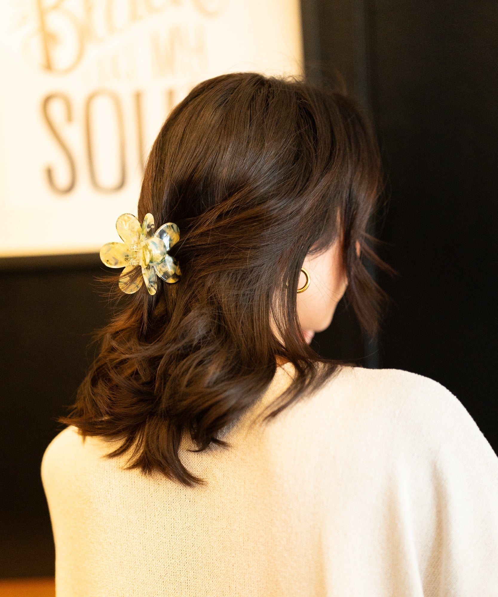 AVA Flower - Haarklammer | Gold Matcha - Grün - Studio Chéri