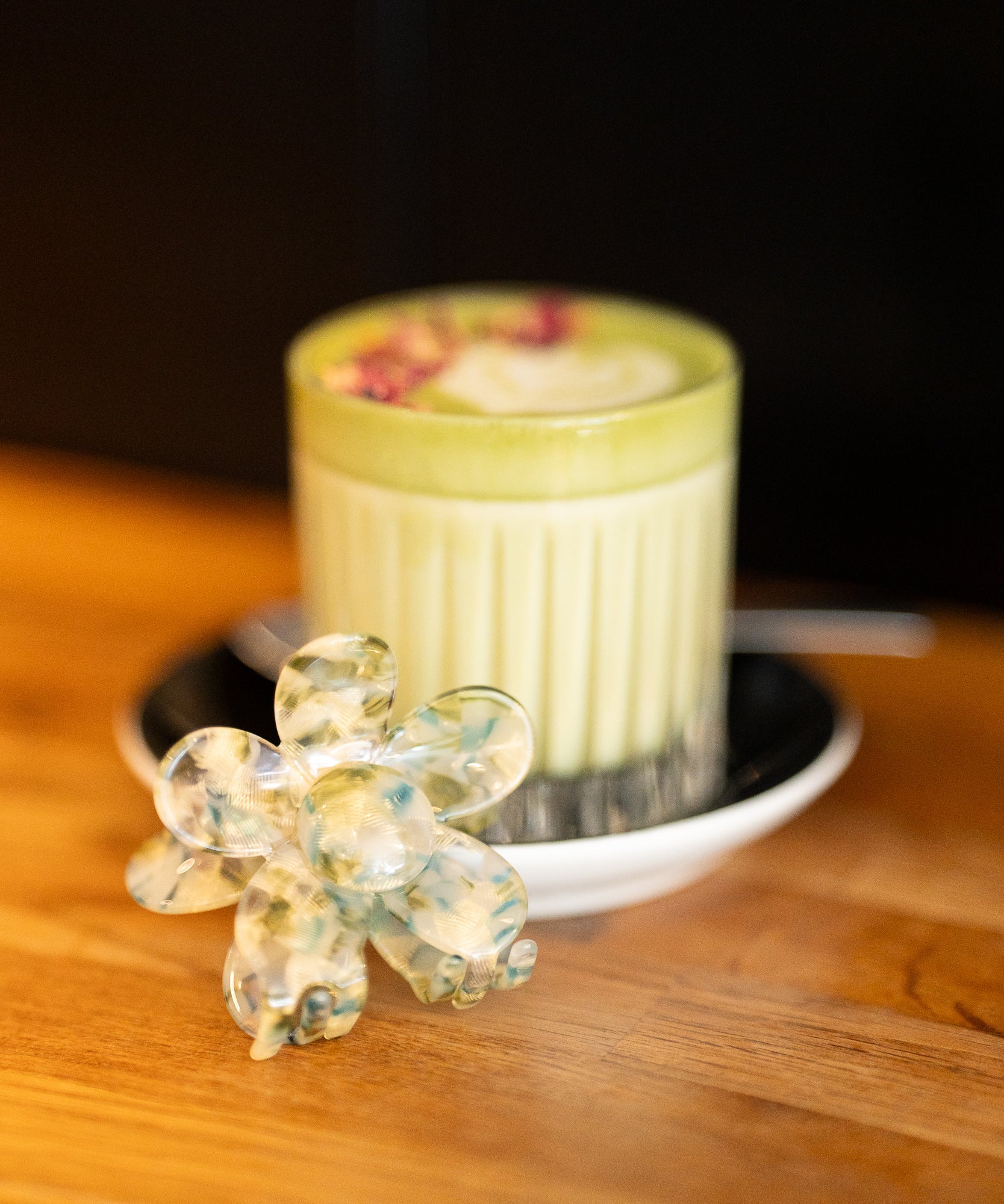 AVA Flower - Haarklammer | Gold Matcha - Grün - Studio Chéri