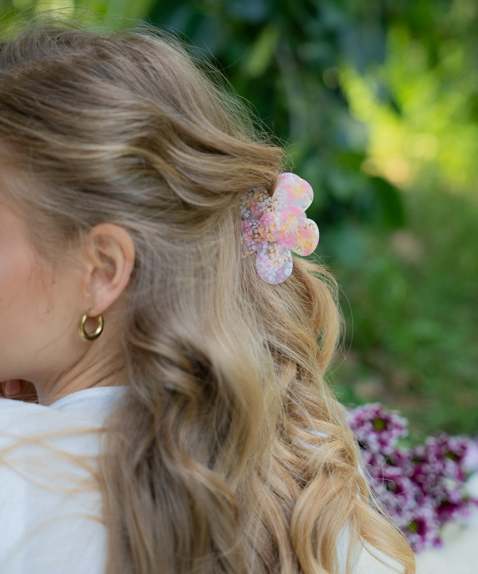 AVA Flower - Haarklammer | Summer Confetti - Rosa/Gelb/Weiß - Studio Chéri