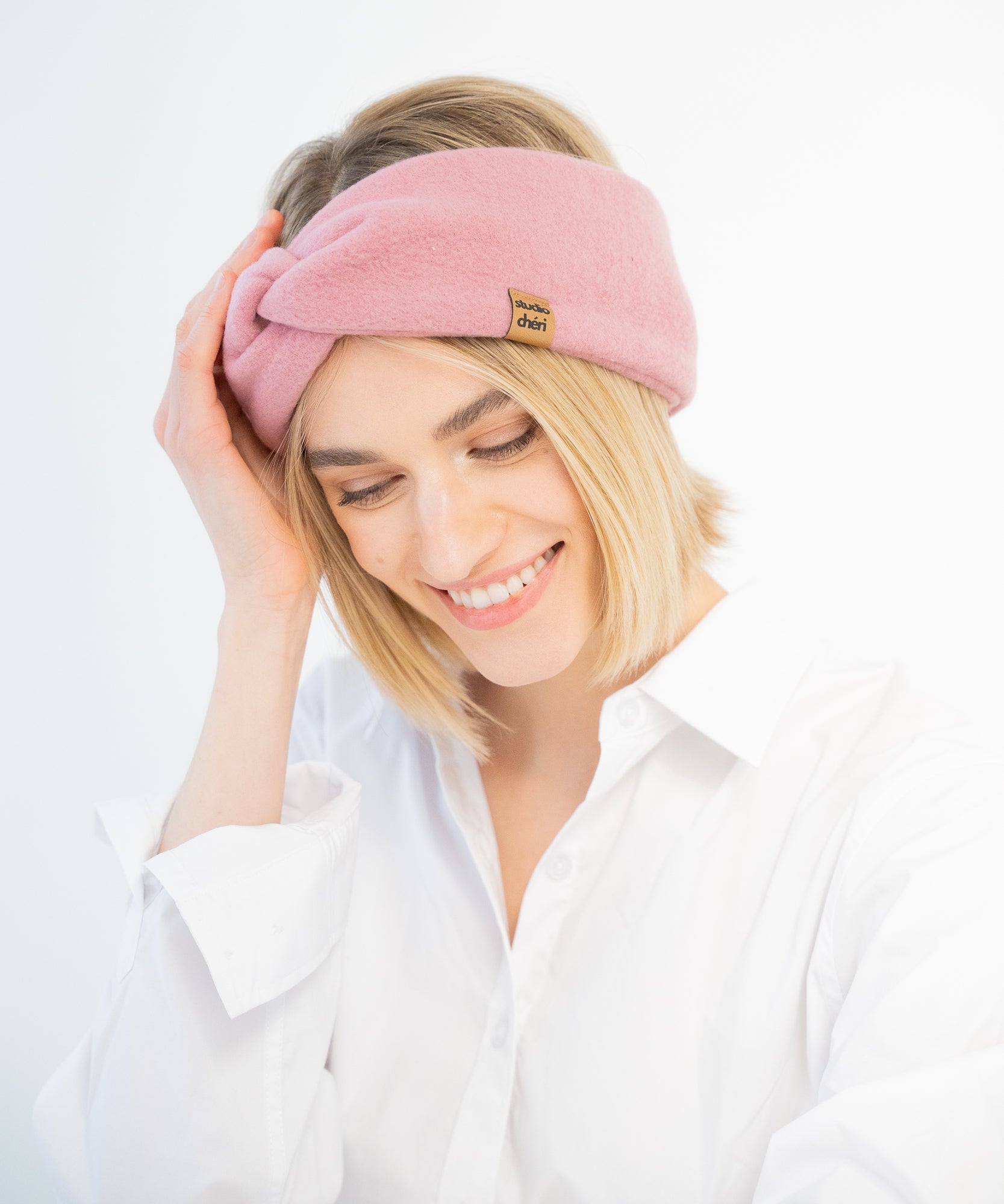 BERRY - Stirnband aus Polarfleece - Rosa - Studio Chéri