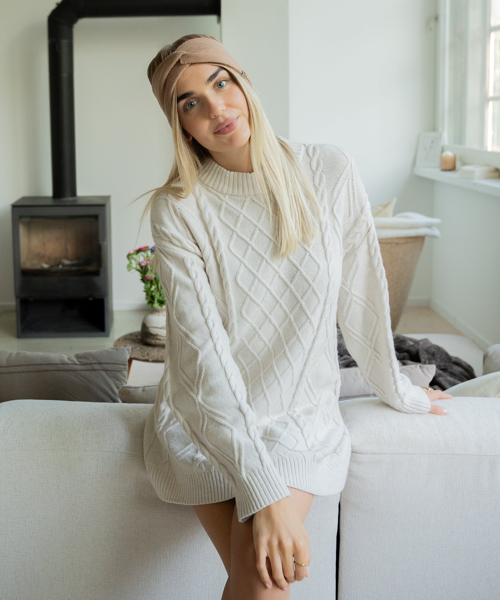 CAMEL - Stirnband aus Polarfleece - Beige - Studio Chéri