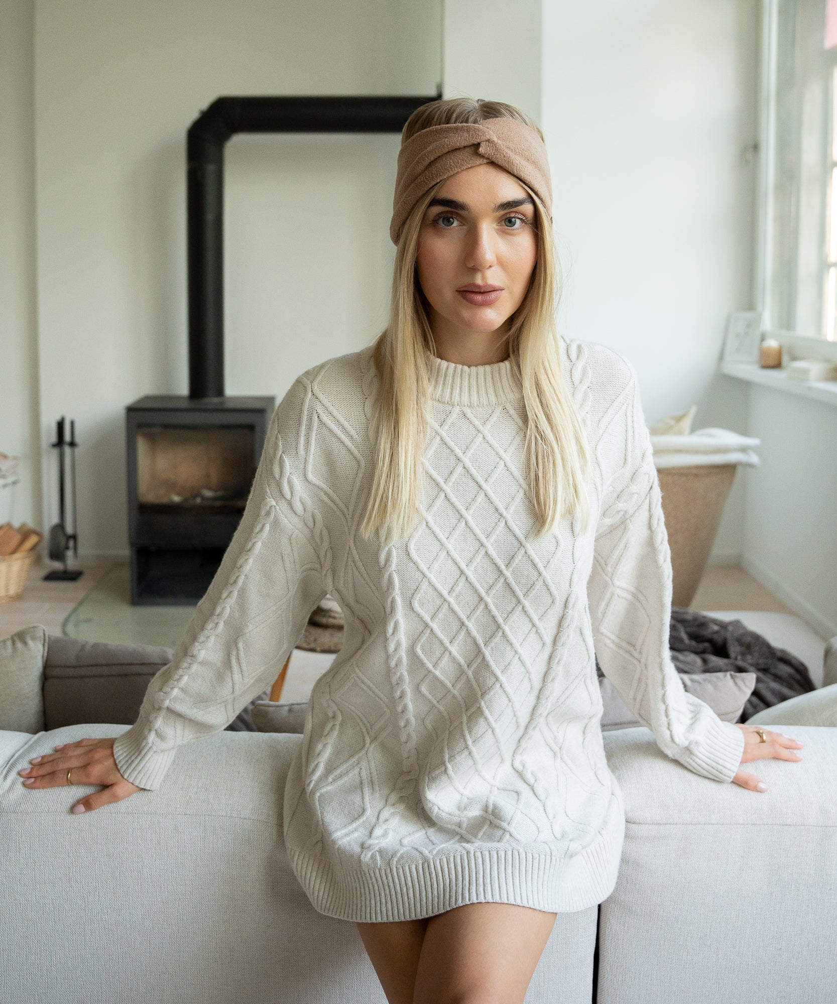 CAMEL - Stirnband aus Polarfleece - Beige - Studio Chéri
