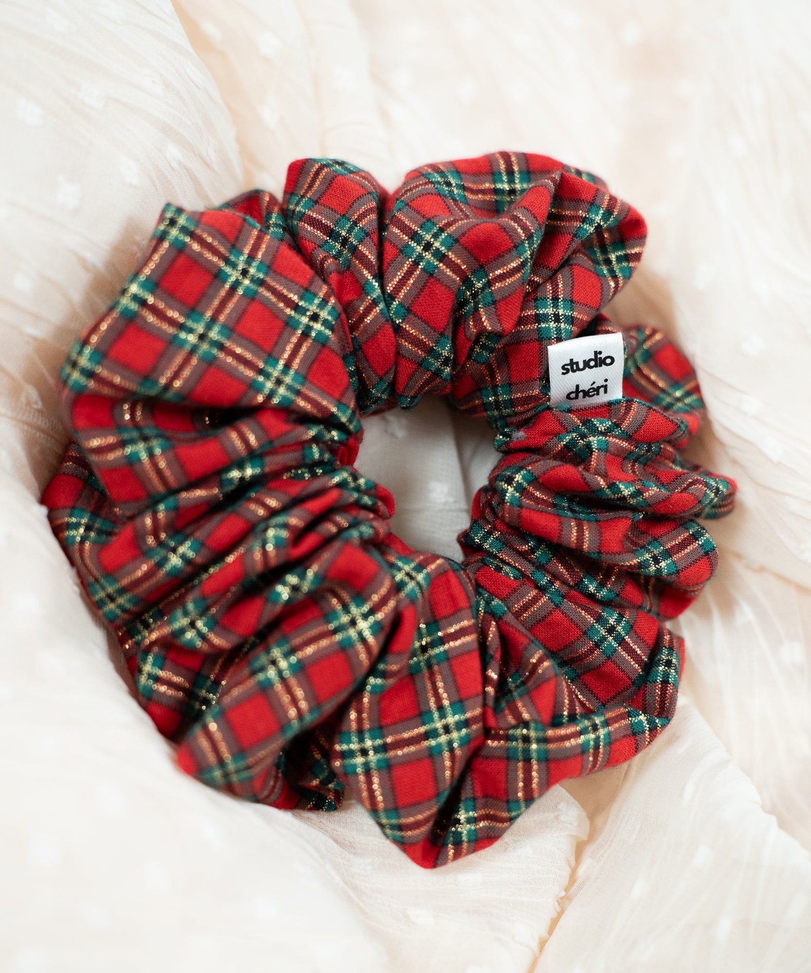 Christmas Eve - Scrunchie aus Baumwolle - Blau - Studio Chéri