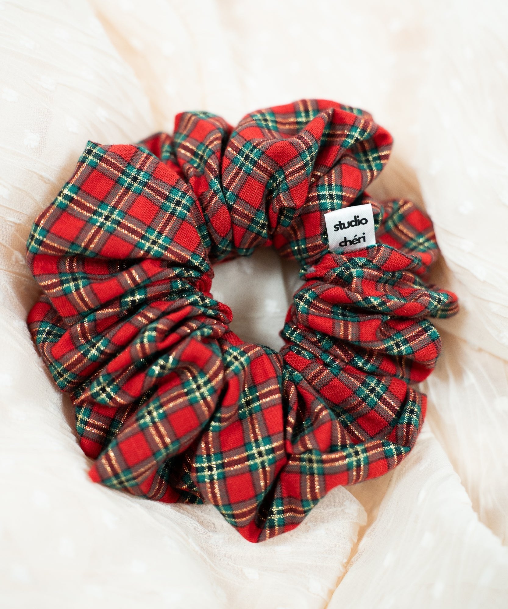 Christmas Eve - Scrunchie aus Baumwolle - Blau - Studio Chéri