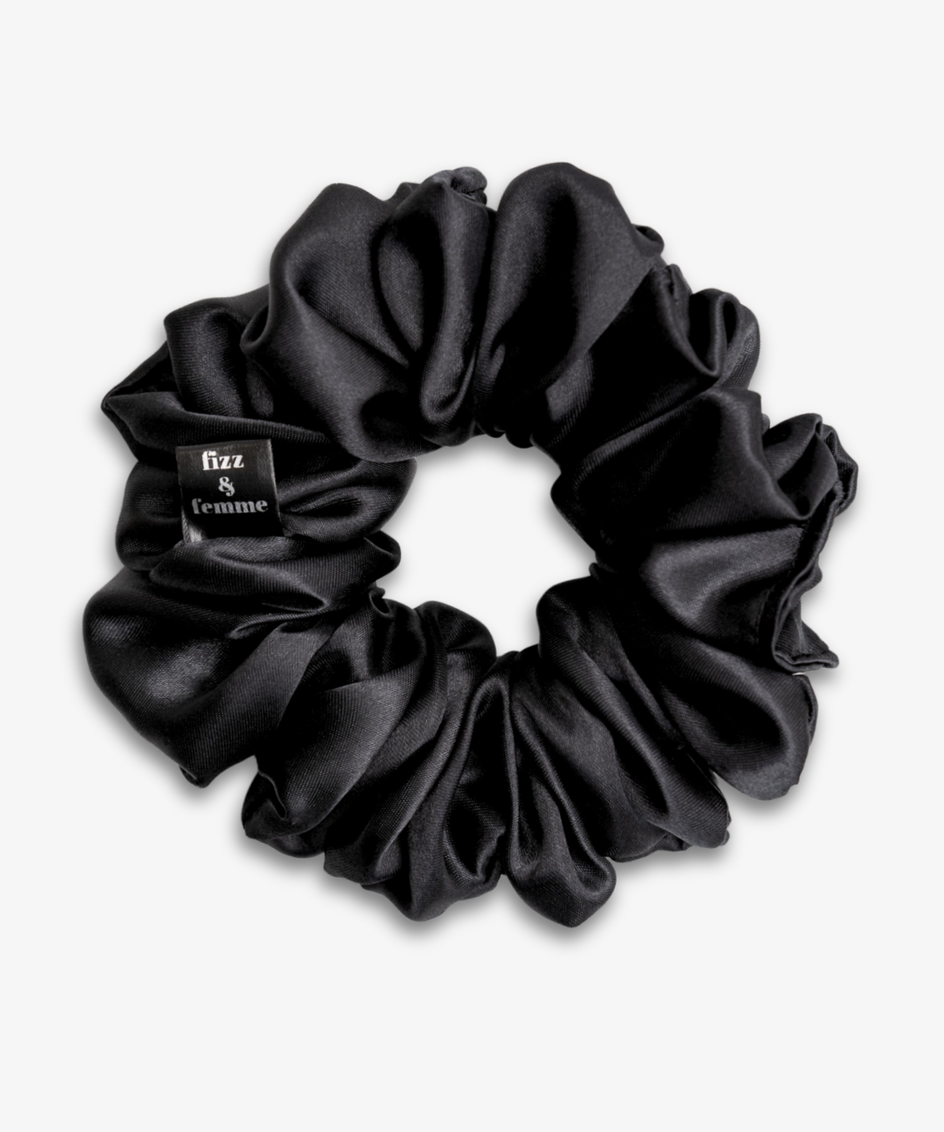 CLAIRE - Satin Scrunchie | Black - Schwarz - Fizz & Femme