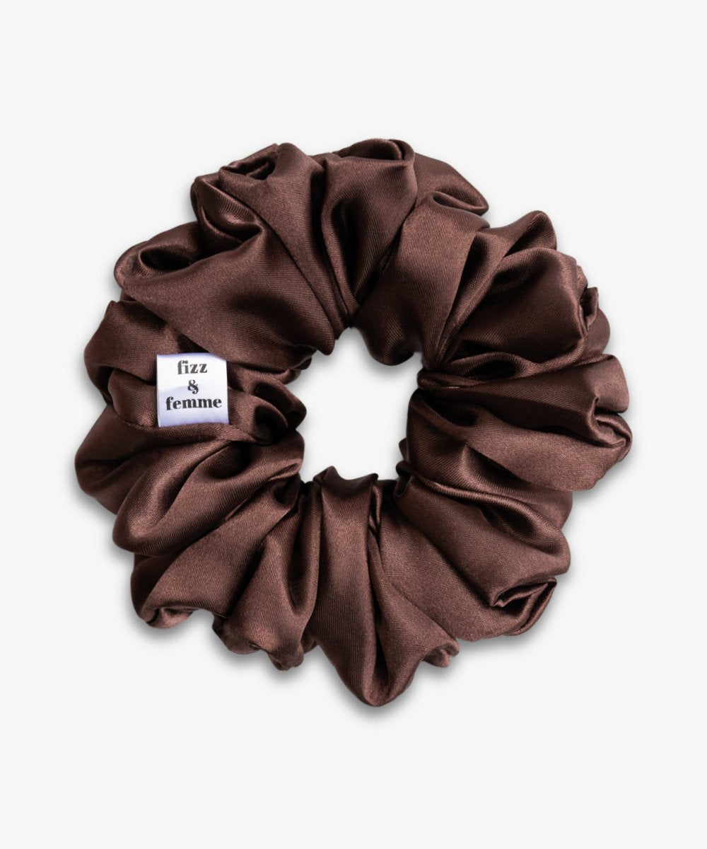 CLAIRE - Satin Scrunchie | Brown - Braun - Fizz & Femme
