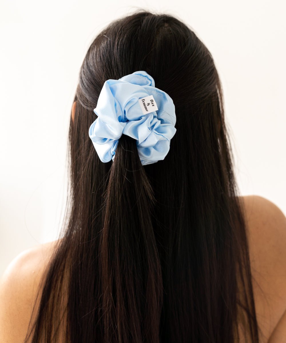 CLAIRE - Satin Scrunchie | Light Blue - Hellblau - Fizz & Femme