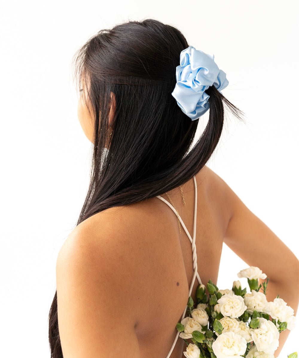 CLAIRE - Satin Scrunchie | Light Blue - Hellblau - Fizz & Femme