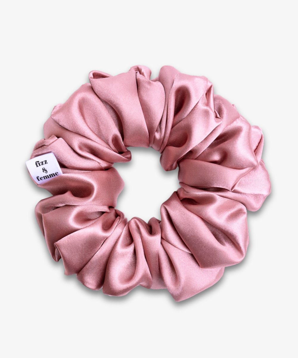 CLAIRE - Satin Scrunchie | Rose - Rosa - Fizz & Femme