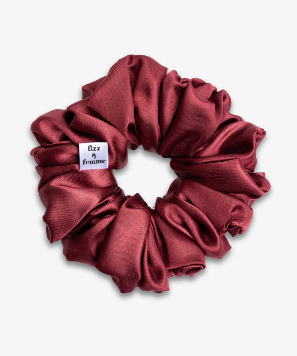 CLAIRE - Satin Scrunchie | Wine - Rot - Fizz & Femme