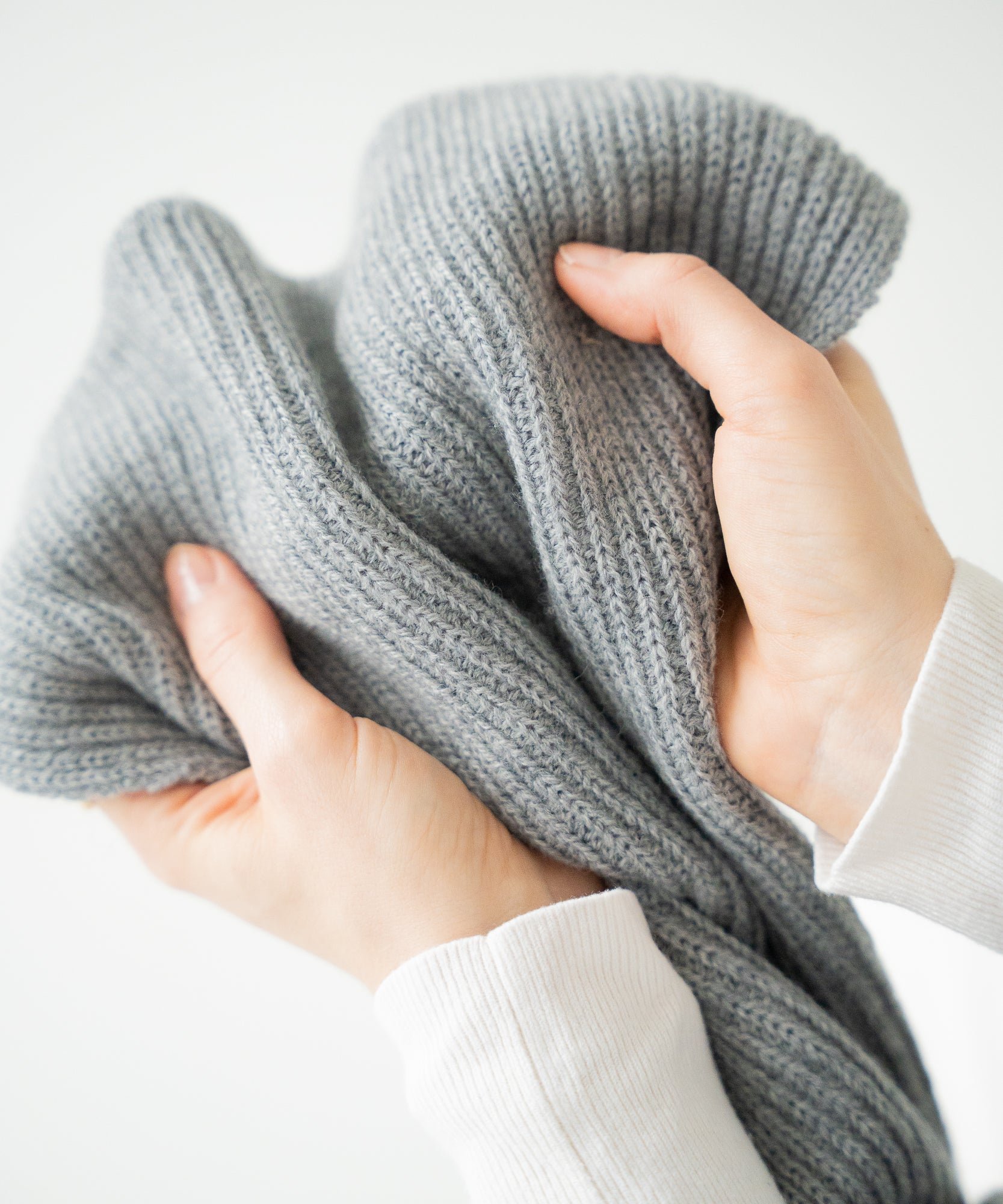 CLEO - Schal aus Merinowolle | Grey - Grau - Studio Chéri