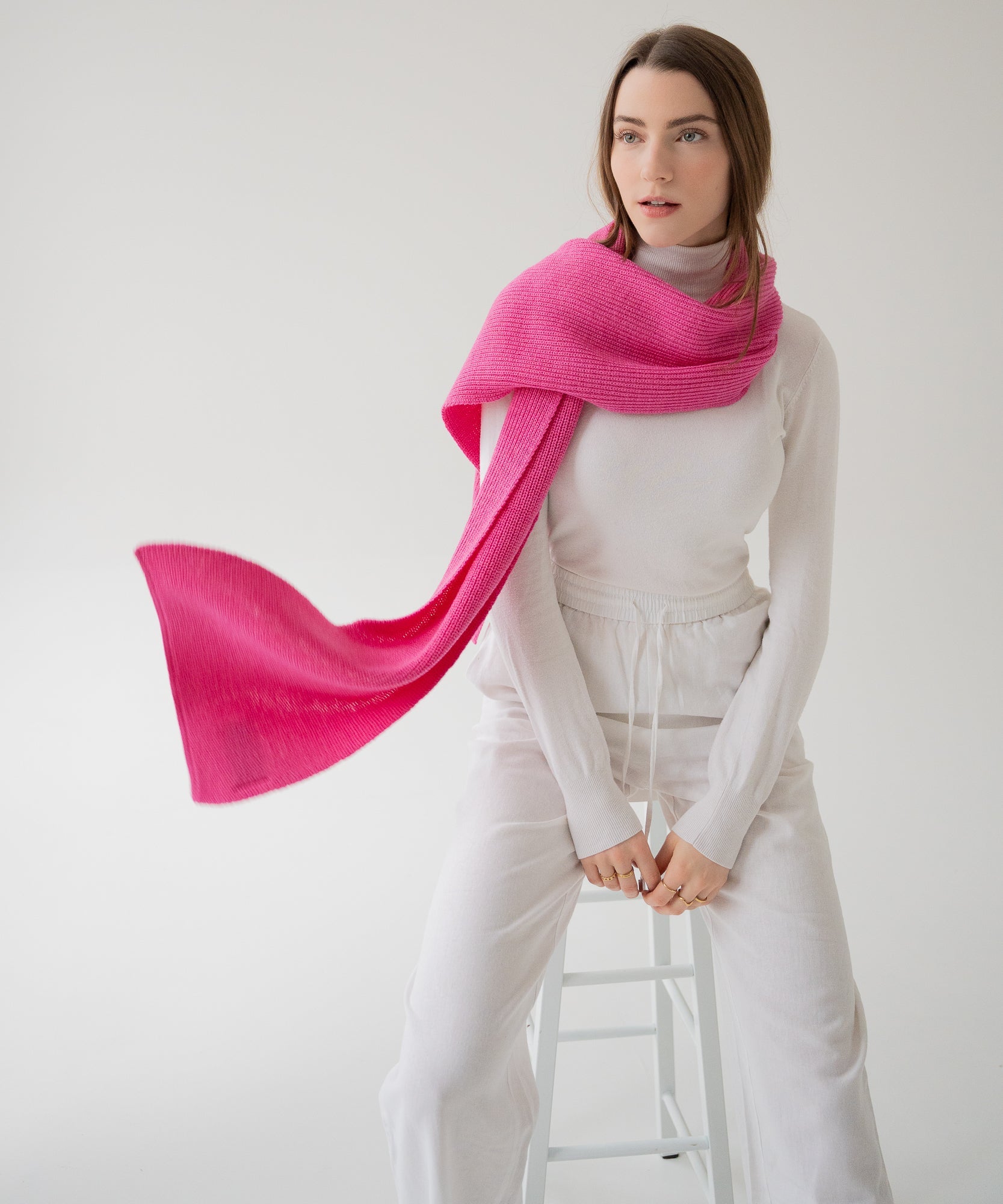 CLEO - Schal aus Merinowolle | Pink - Pink - Studio Chéri