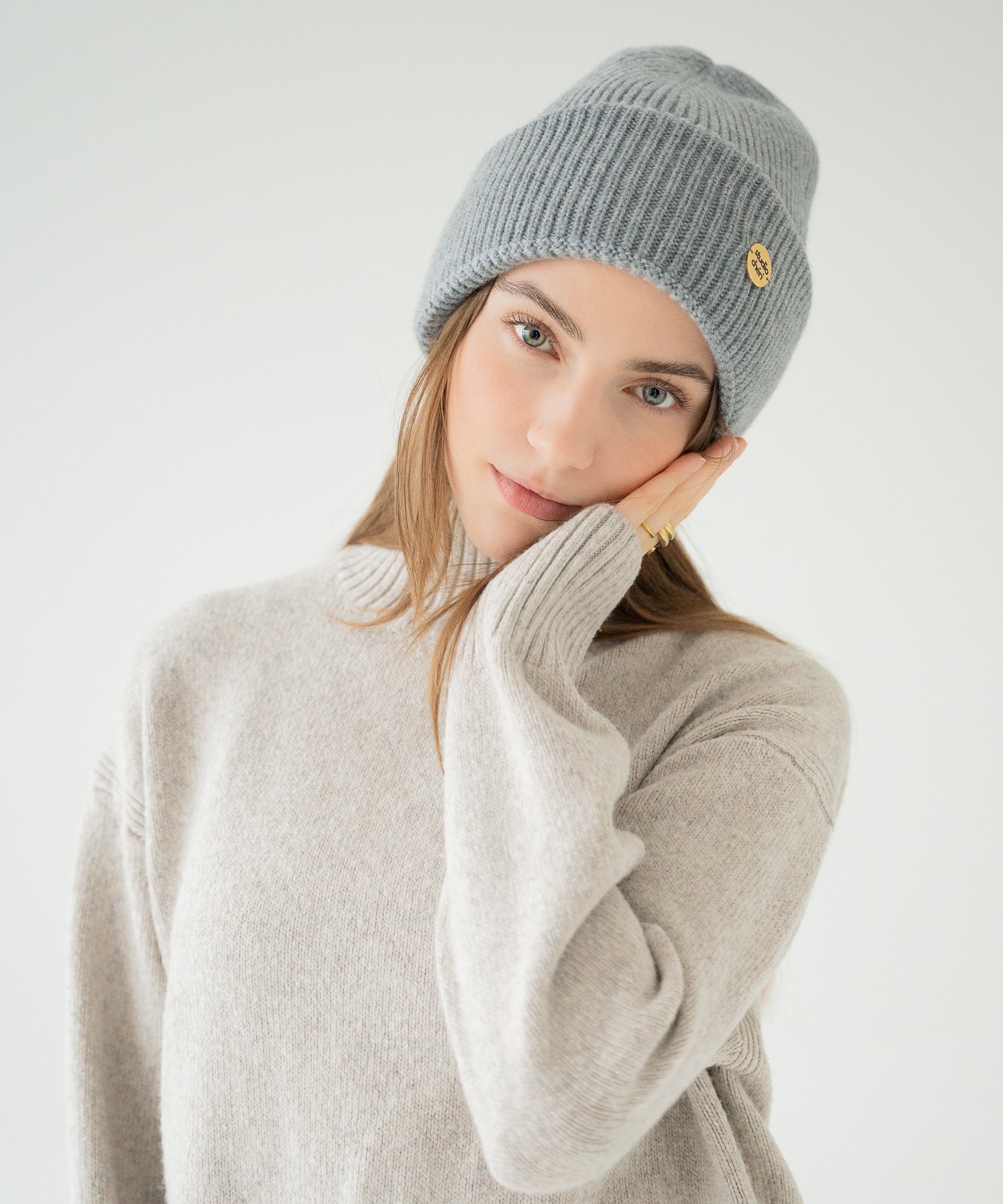 CLEO - Strickmütze aus Merinowolle | Grey - Grau - Studio Chéri