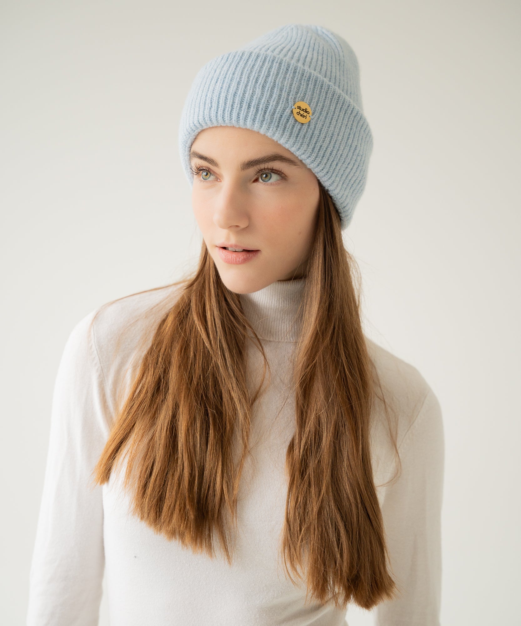 CLEO - Strickmütze aus Merinowolle | Light Blue - Blau - Studio Chéri