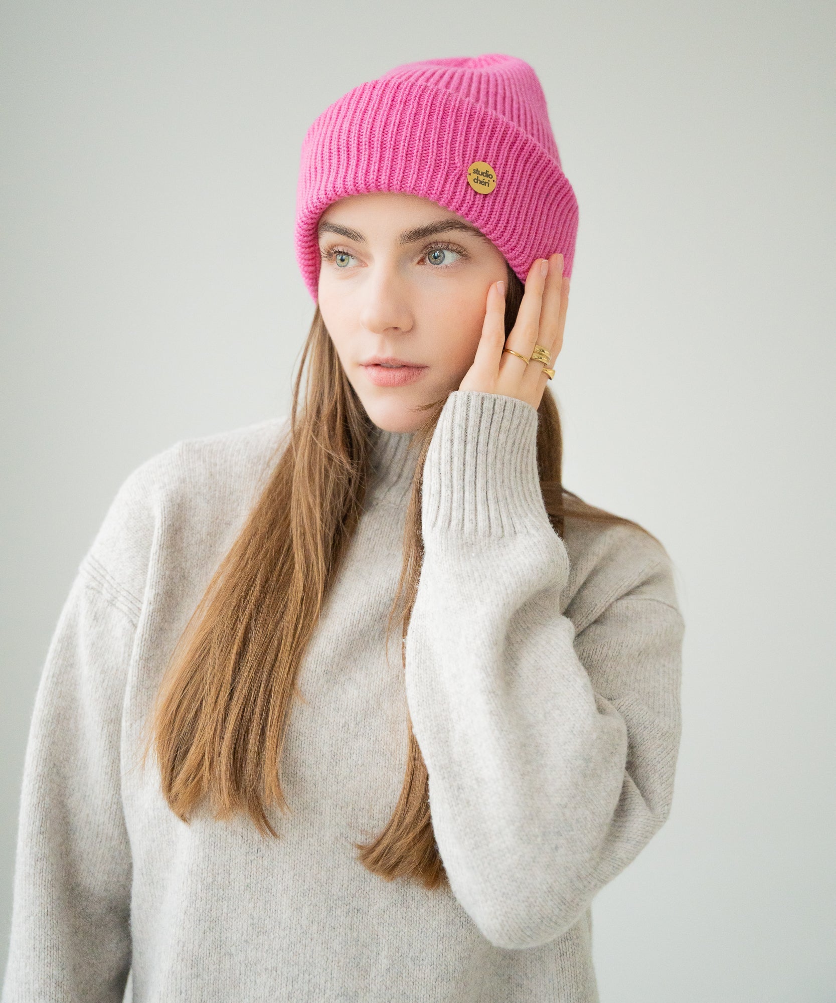 CLEO - Strickmütze aus Merinowolle | Pink - Pink - Studio Chéri