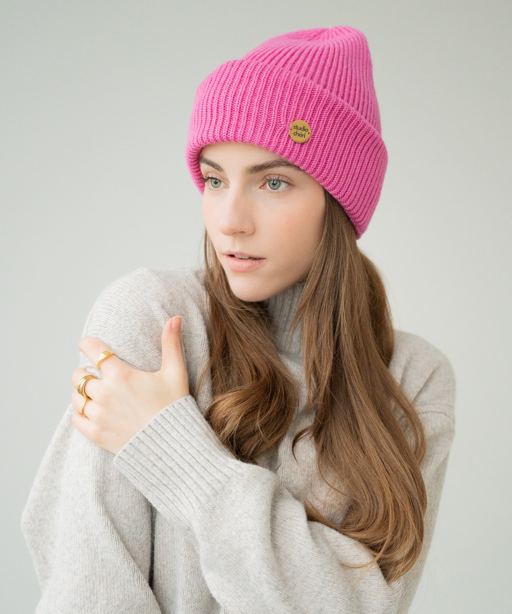 CLEO - Strickmütze aus Merinowolle | Pink - Pink - Studio Chéri