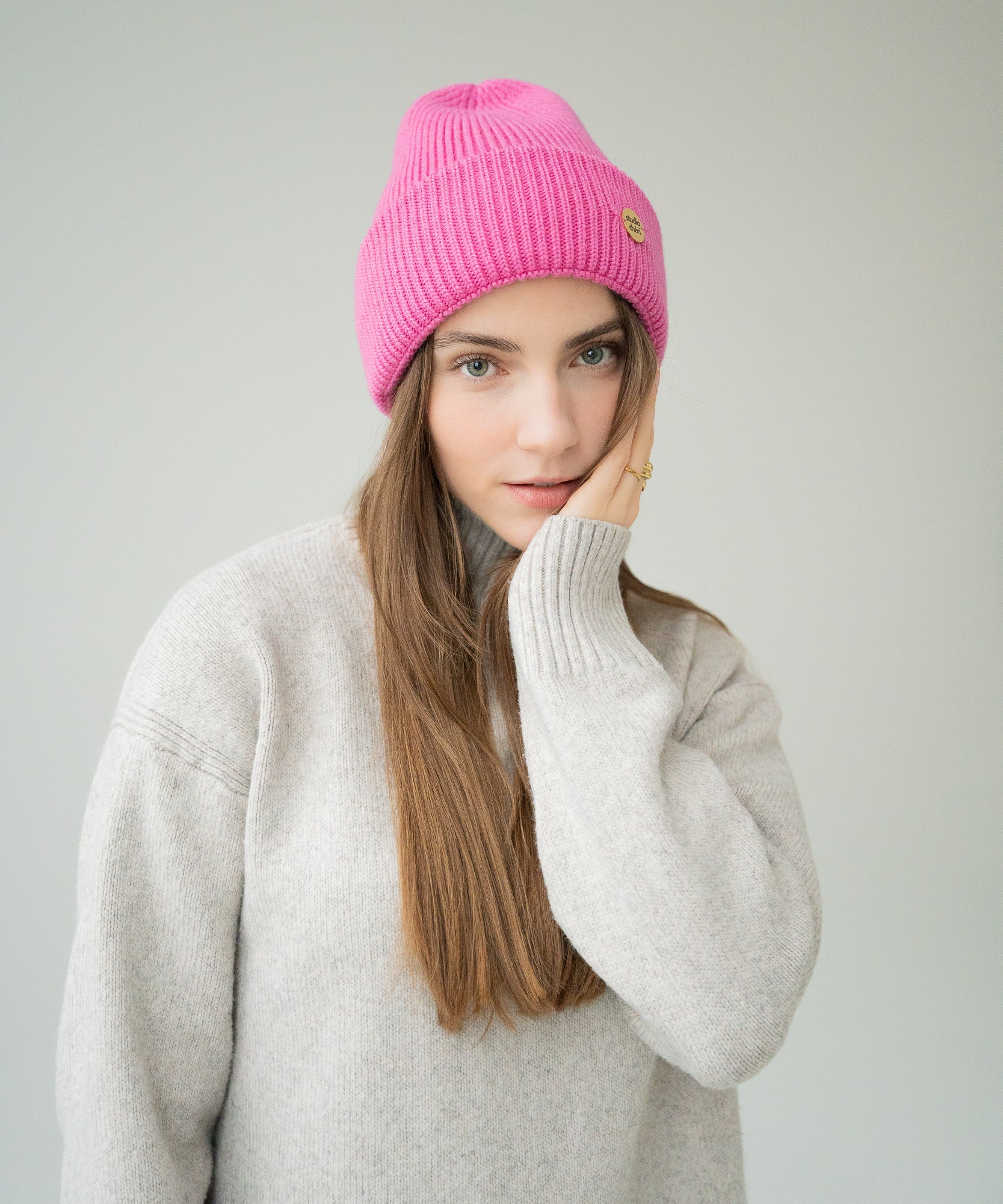 CLEO - Strickmütze aus Merinowolle | Pink - Pink - Studio Chéri