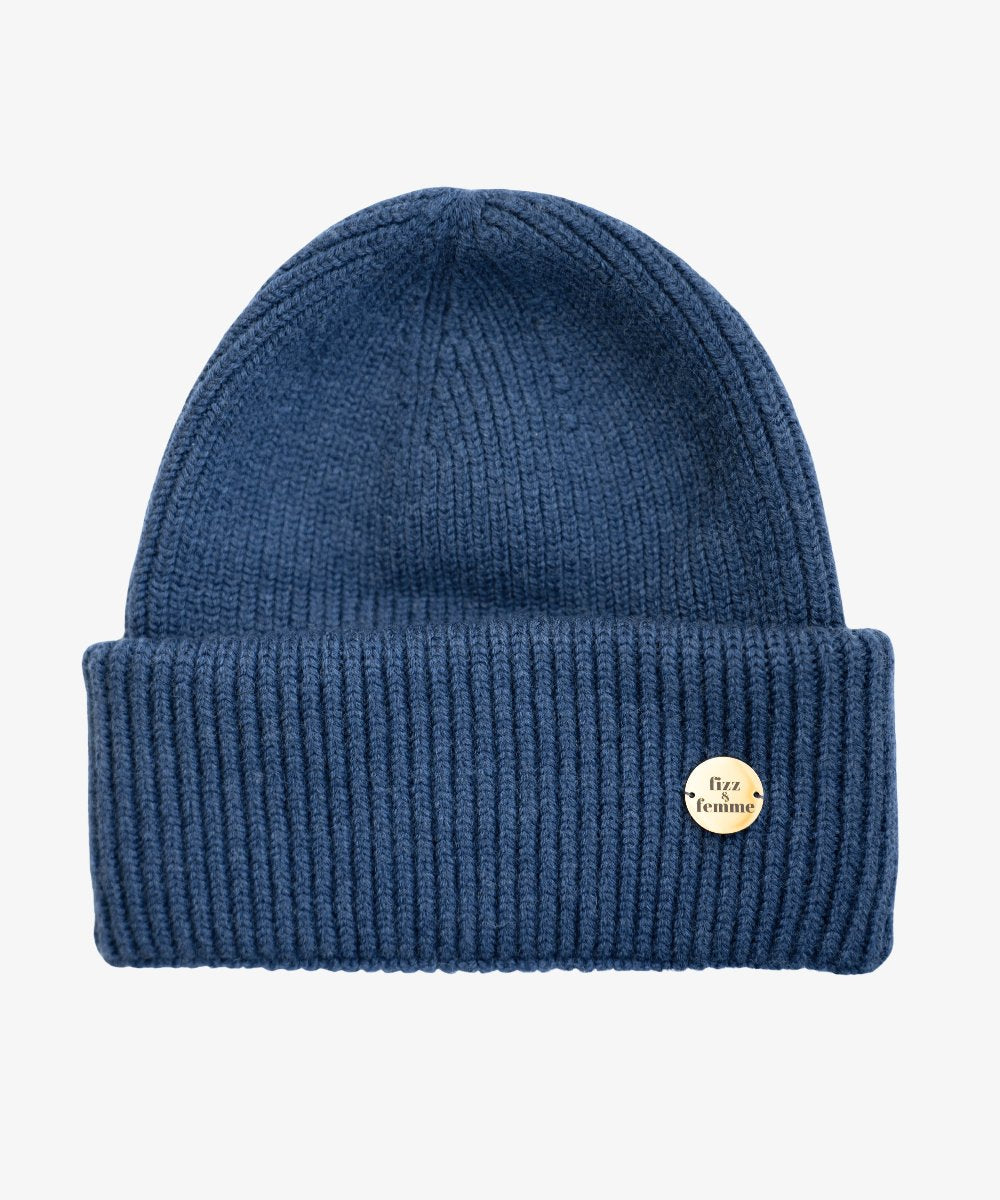 CLEO - Strickmütze | Jeans - Blau - Fizz & Femme