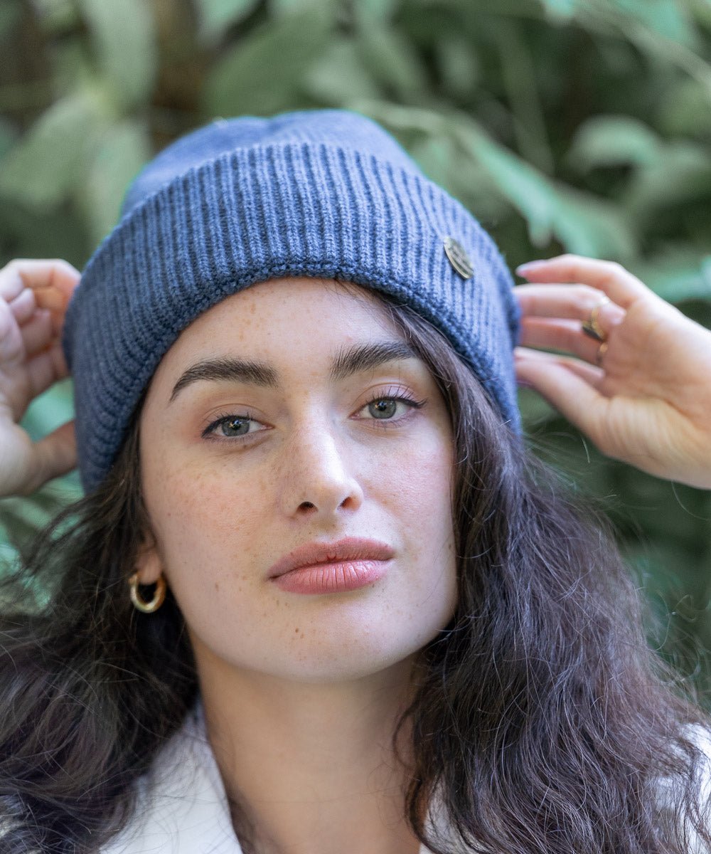 CLEO - Strickmütze | Jeans - Blau - Fizz & Femme