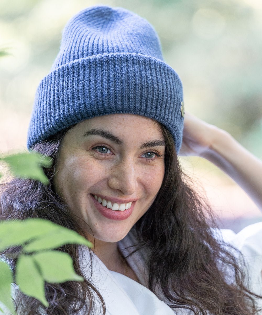 CLEO - Strickmütze | Jeans - Blau - Fizz & Femme