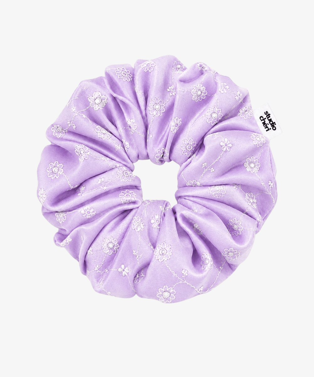 Elara - Scrunchie mit Blumenmuster - Lila - Studio Chéri
