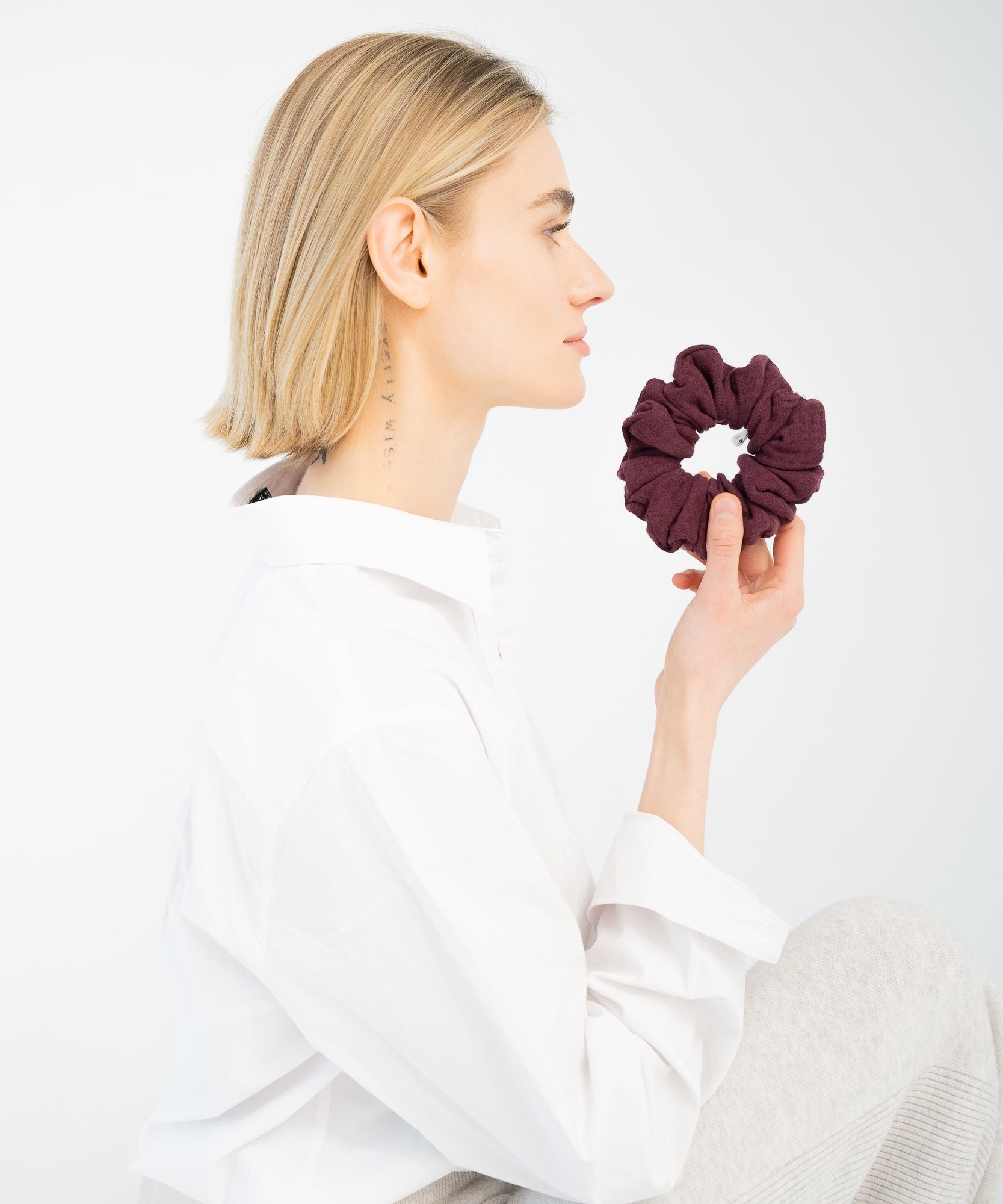 ELLA - Scrunchie aus Musselin - Rot - Studio Chéri