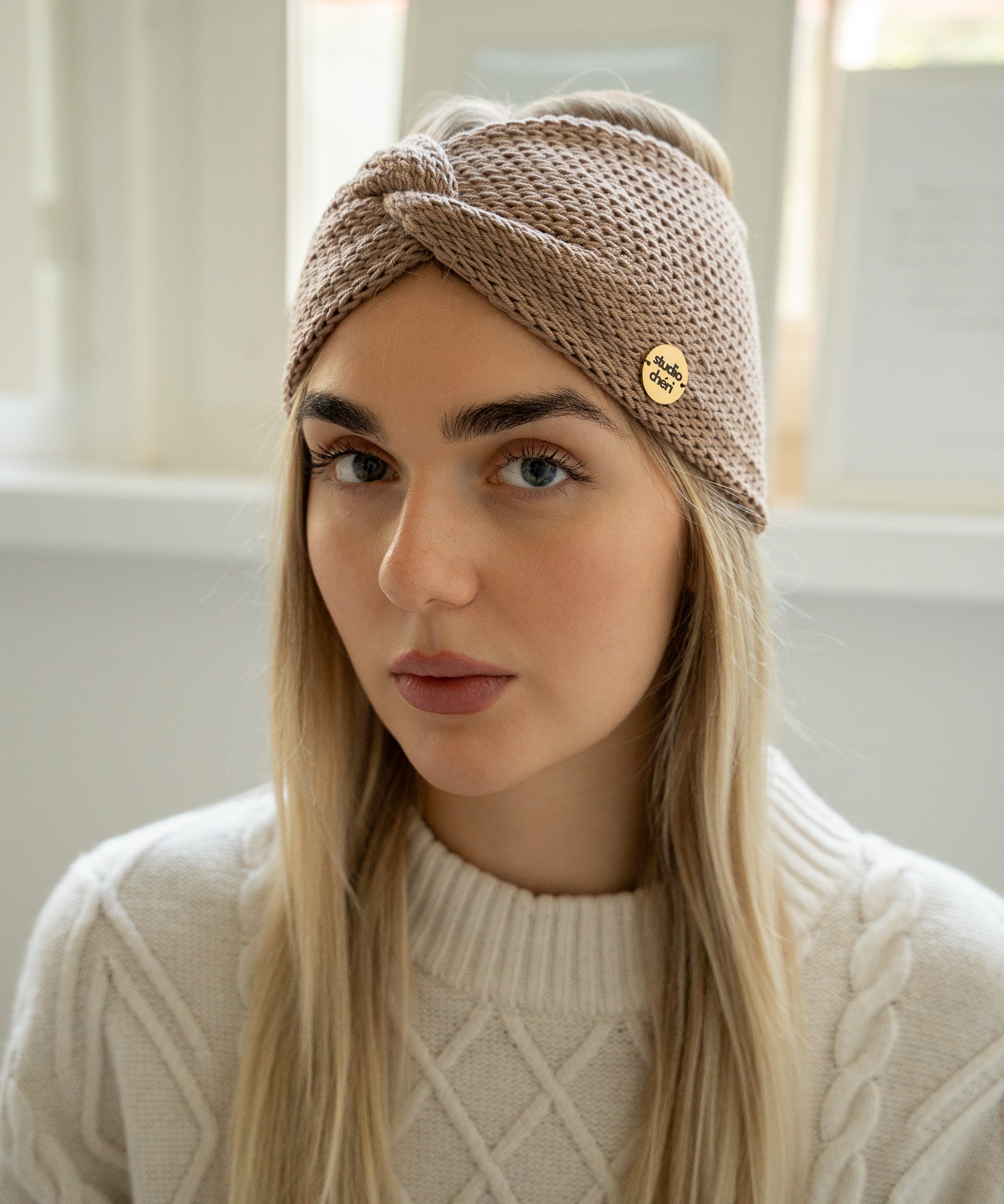 EMMA - Stirnband aus Merinowolle | Camel - Beige - Studio Chéri