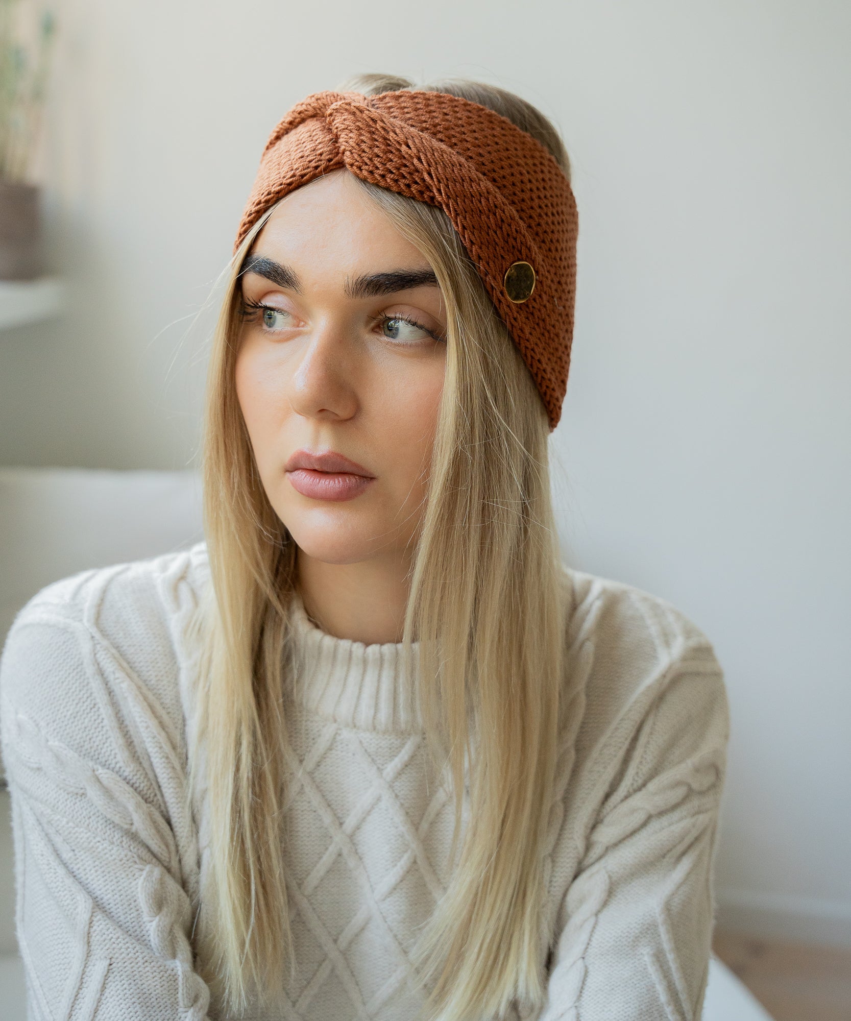 EMMA - Stirnband aus Merinowolle | Copper - Kupfer - Studio Chéri