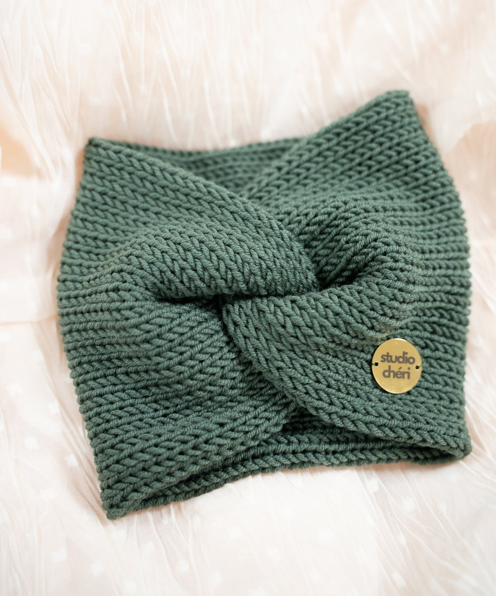 EMMA - Stirnband aus Merinowolle | Fir - Grün - Studio Chéri