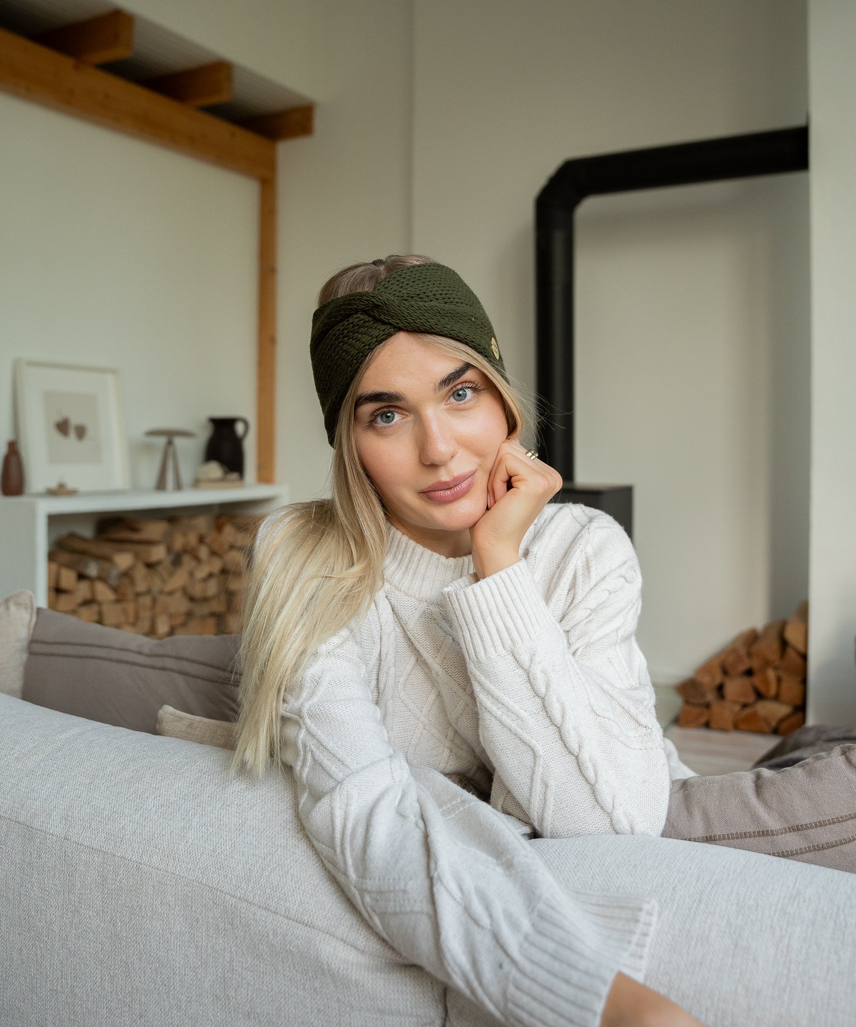 EMMA - Stirnband aus Merinowolle | Forest - Grün - Studio Chéri